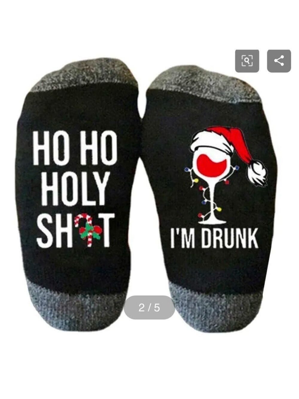 CHRISTMAS UNISEX COTTON CREW SOCKS